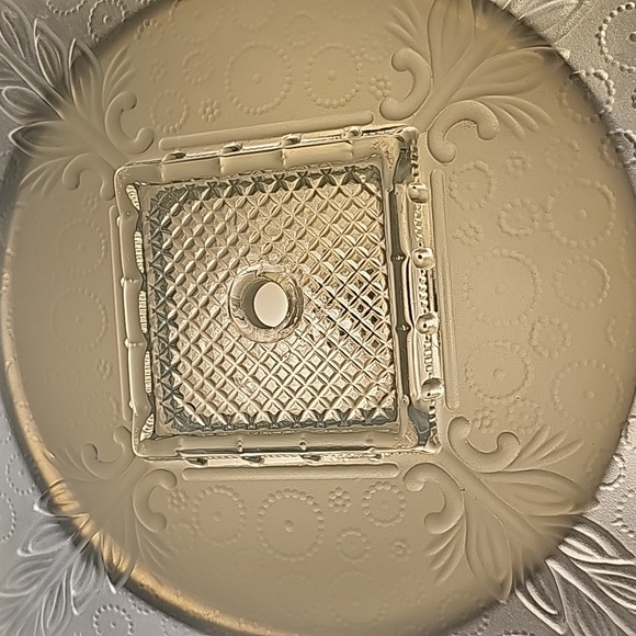 Ceiling Light Globe Square Fixture Glass Vintge Floral large - Picture 3 of 5